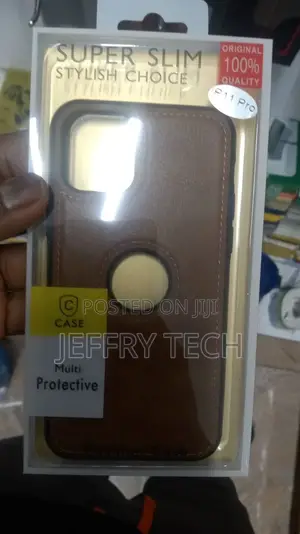 Case for Apple iPhone 11 Pro With Logo View ,Leather Brown