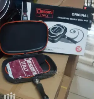 Dessini 36cm Double Sided Grill Non-Stick Pan - Black.