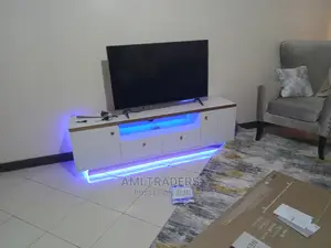 Golden TV Stand +LED Lights