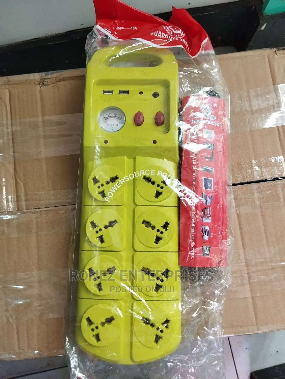 8 Way Extension With Surge Protector