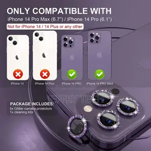 iPhone 14 Pro/iPhone 14 Pro Max Camera Lens Protector Bling,
