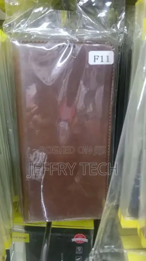 Brown Leather Flip Back Cover Case for Oppo F11