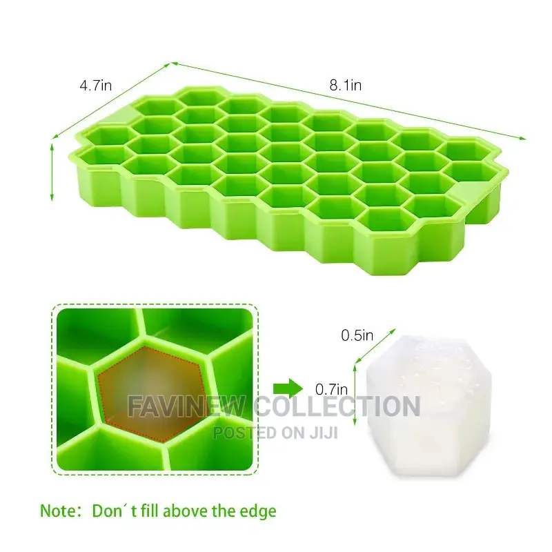 Reusable Honeycomb Silicone Ice Cube Mould With Lid