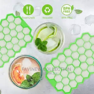 Reusable Honeycomb Silicone Ice Cube Mould With Lid