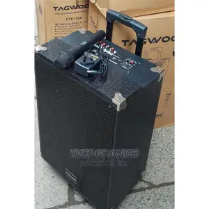 TAGWOOD Trolley Outdoor Speaker,-12000watts 12a Black