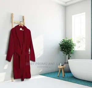 Premium High Quality Cotton Maroon Bath Robe