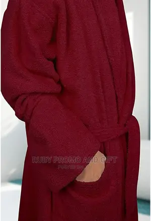 Premium High Quality Cotton Maroon Bath Robe