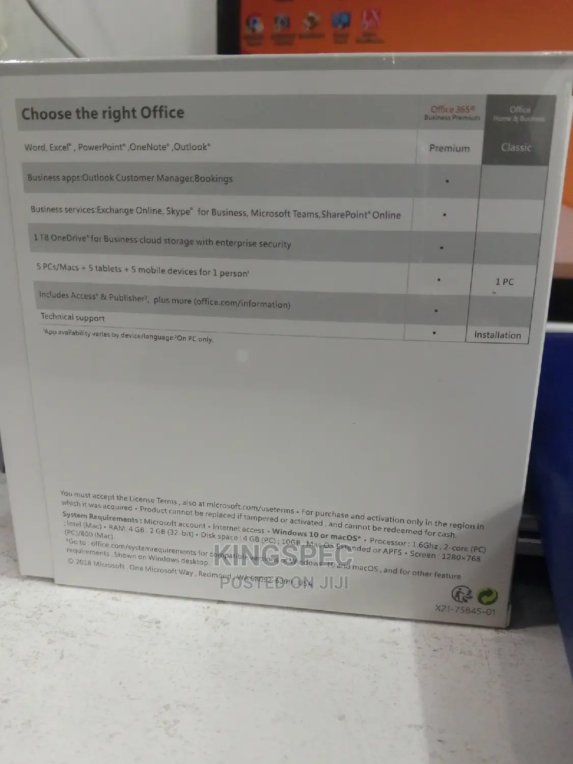 Microsoft Office Home Business PC/ Mac 2019