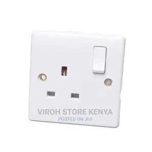 Single Socket / Wall Socket Single With Switch + Screws