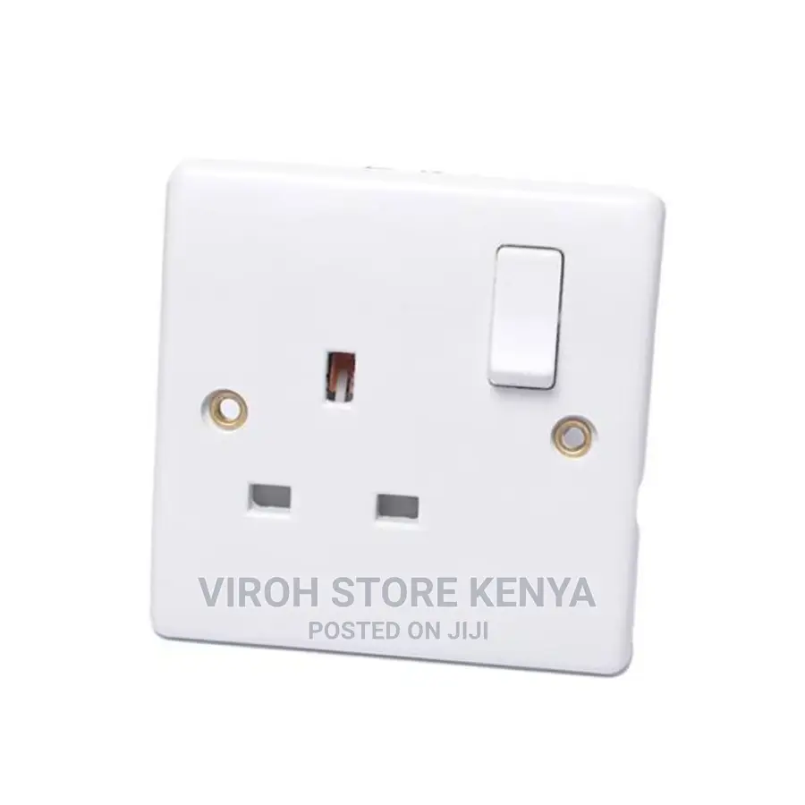 Single Socket / Wall Socket Single With Switch + Screws