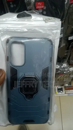 Cover Case for Oppo Reno4 4G, Metal Ring Phone Case With Kic
