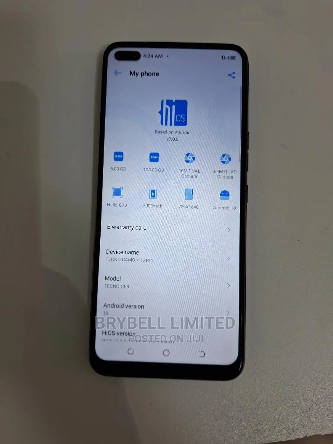 Tecno Camon 16 Pro 128 GB Gray