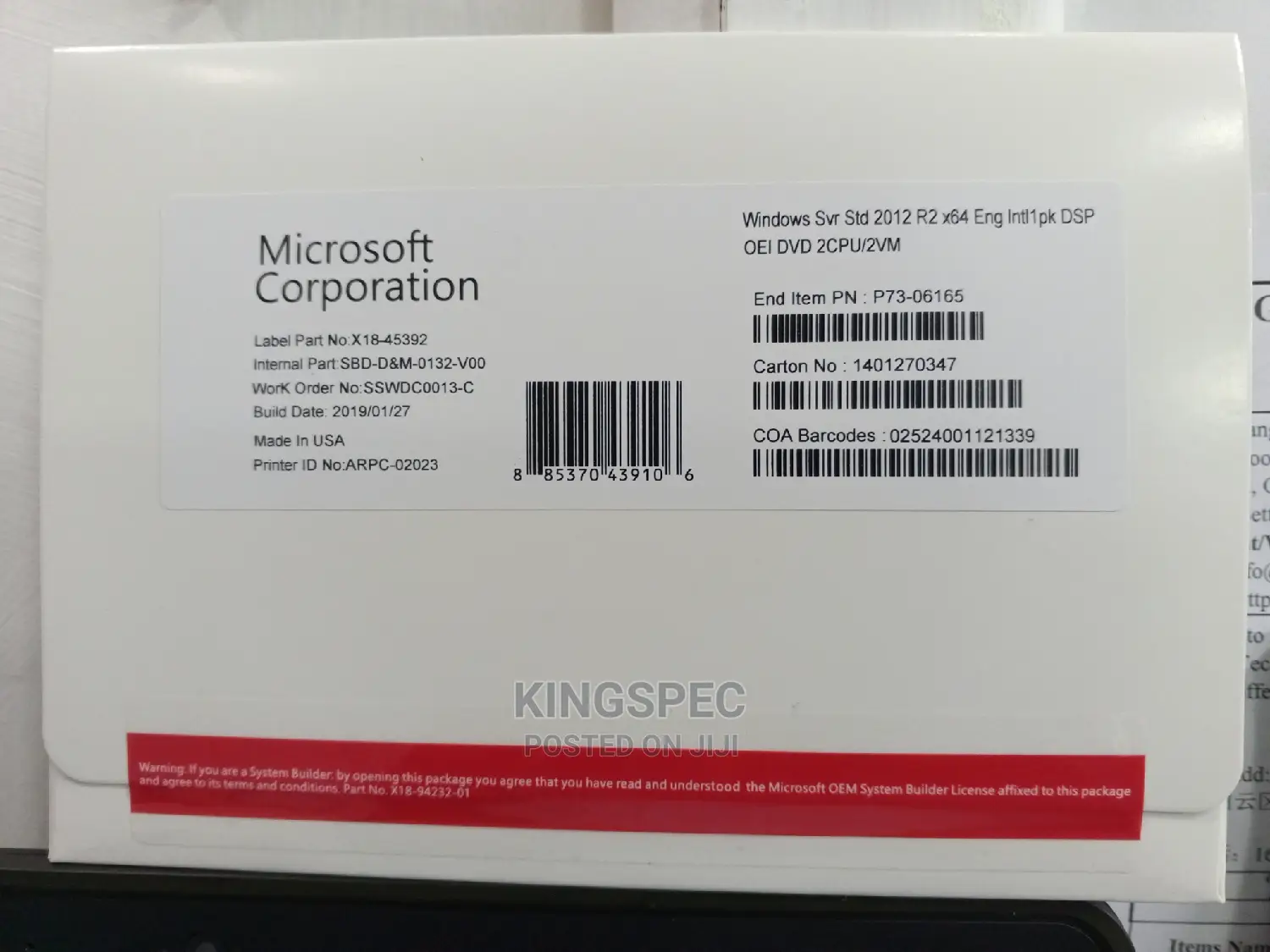Windows Server Standard 2012