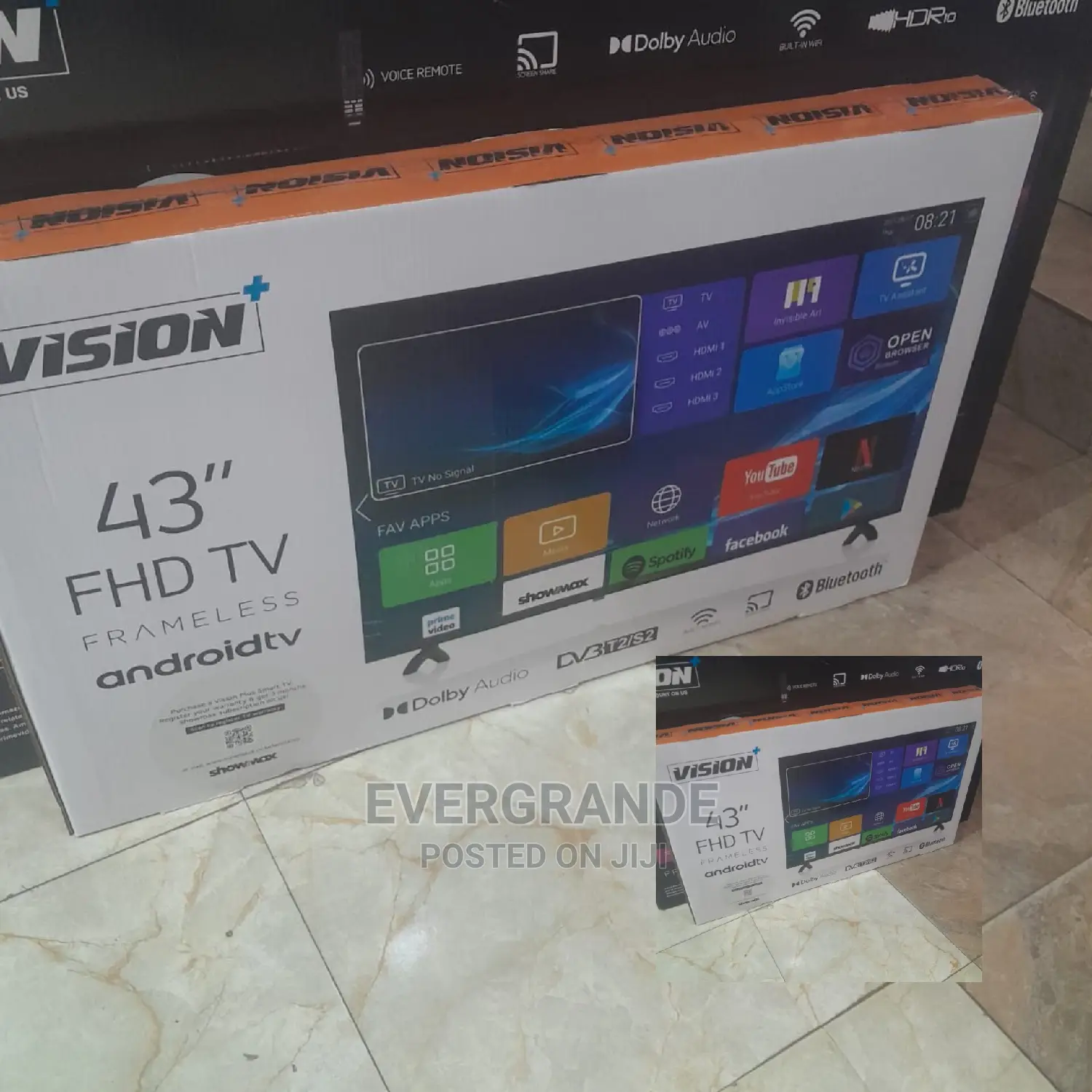 Vision Plus 43 "" FHD Frameless Android O'S Smart Tv