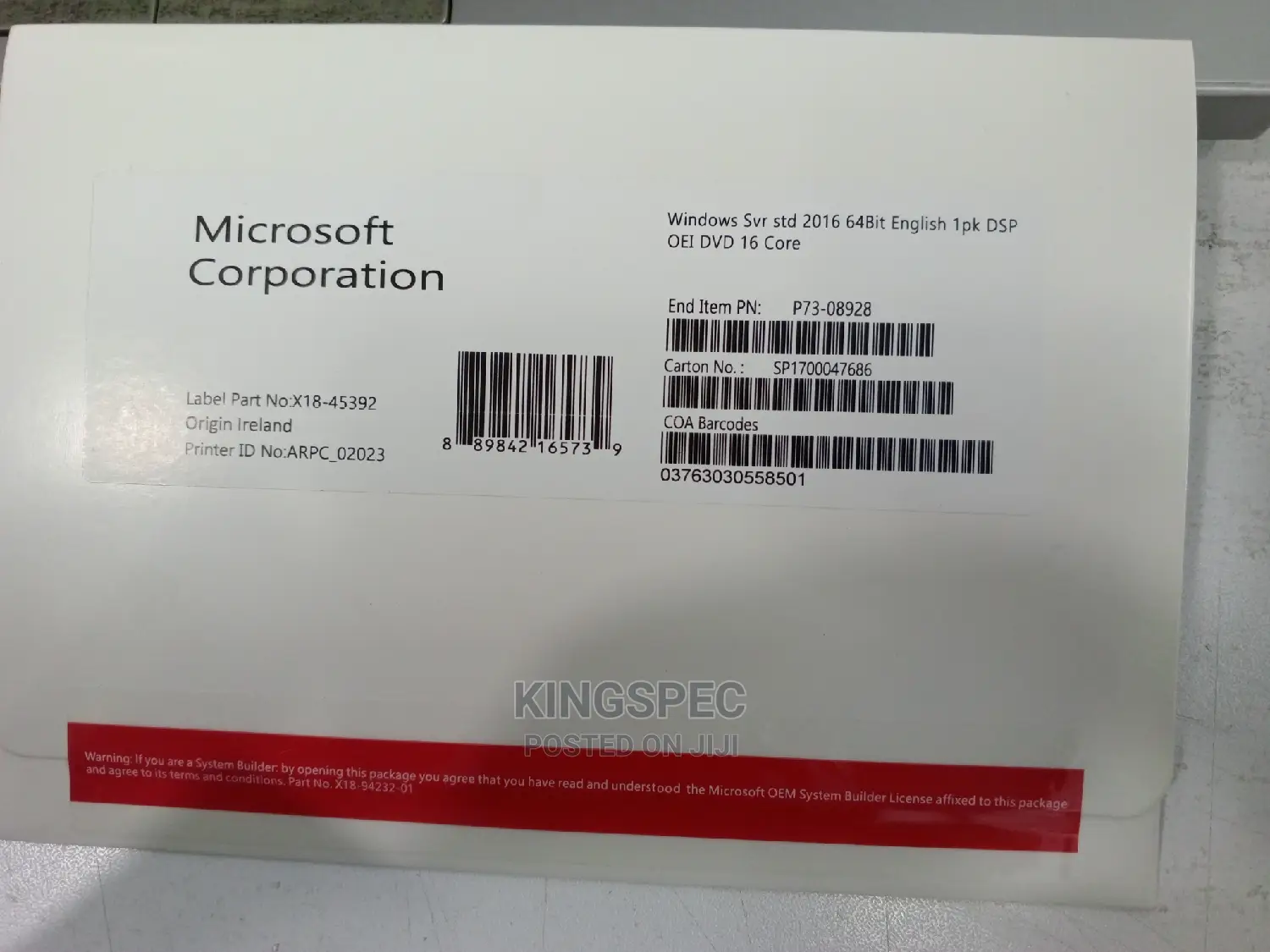 Windows Server Standard 2016
