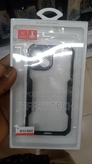 RIGGEAR iPhone 13 Mini Back Cover Case (Clear PC + TPU