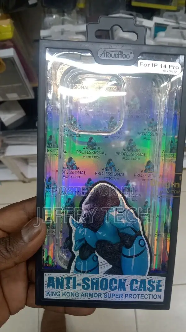 BRENZZ Back Cover for iPhone 14 PRO (Transparent, Shock Pro