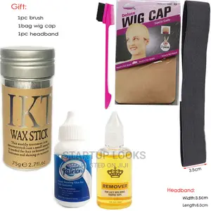 Wig Styling Set Wax Stick,Glue, Elastic,6 in 1 Package