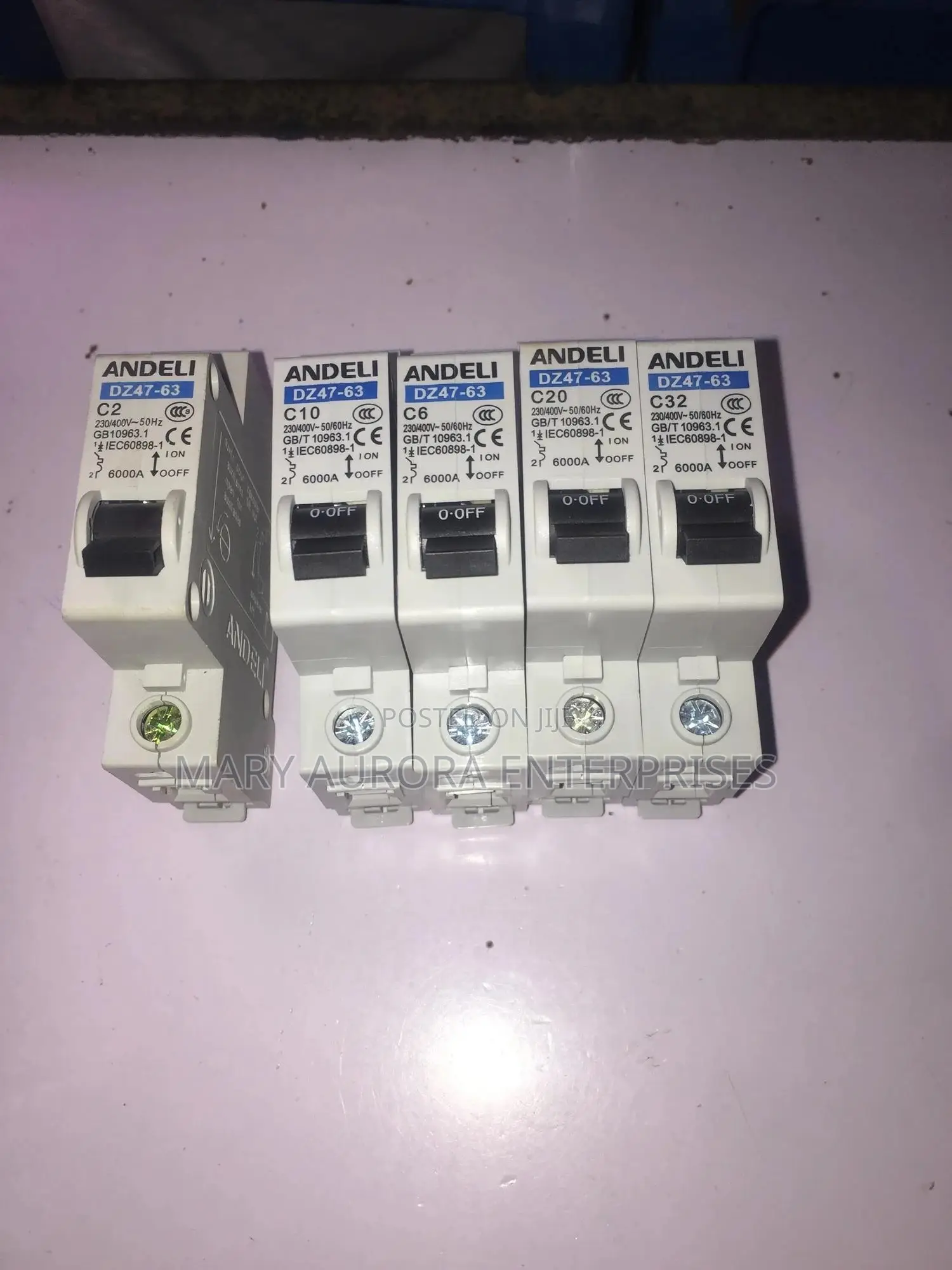 Circuit Breakers 2,6,10,16,20 and 32
