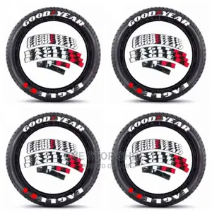 8 Tire Stickers Set Branded Good Year Eagle+ Glue