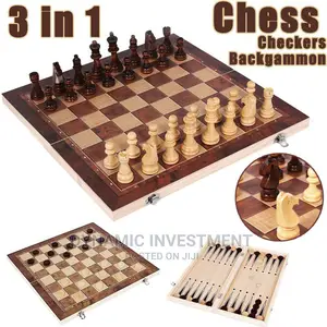 Fun Toys 3 in 1 Chess/Checkers, Backgammon Game