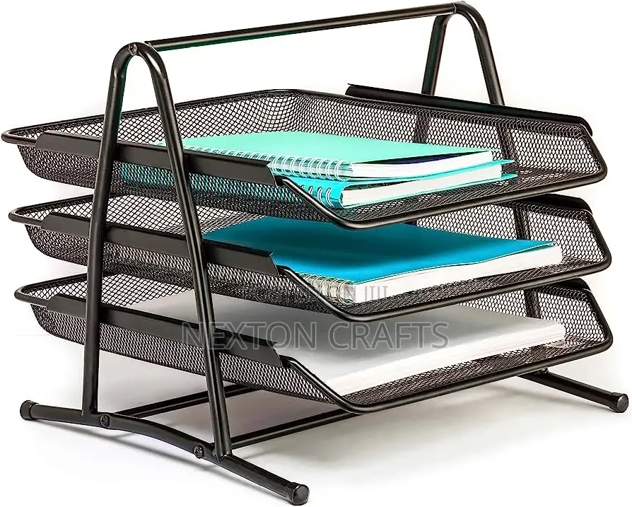 Metal A4 Paper Office Mesh Document Basket File Paper Tray