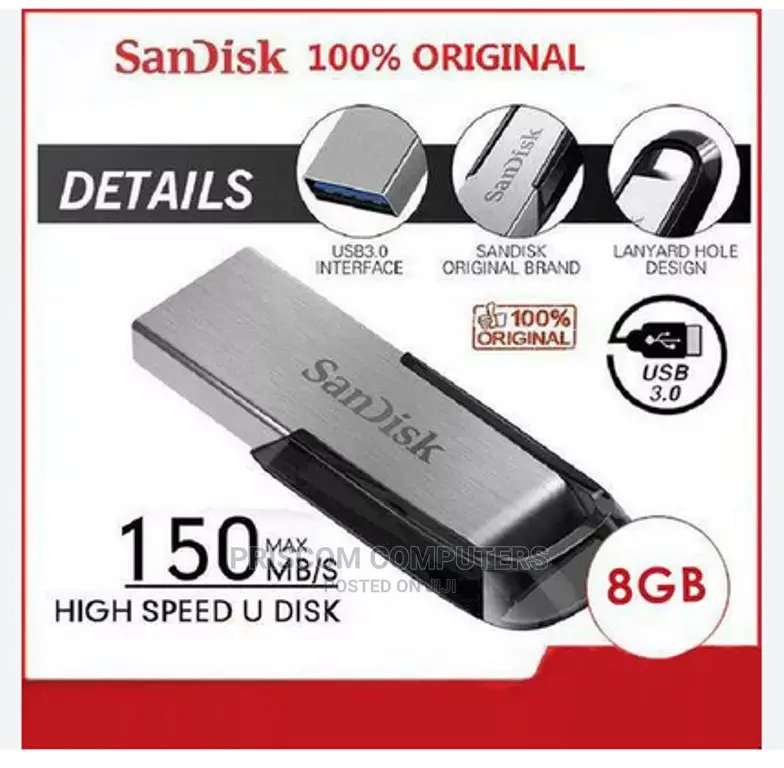 Flash Drive Disk 8GB (3.0 Speed Sandisk)