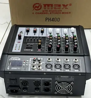 Max 4 Channel Powered Mixer Console Bluetooth, SD, MMC, USB