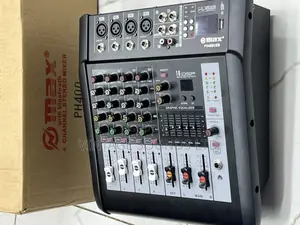 Max 4 Channel Powered Mixer Console Bluetooth, SD, MMC, USB