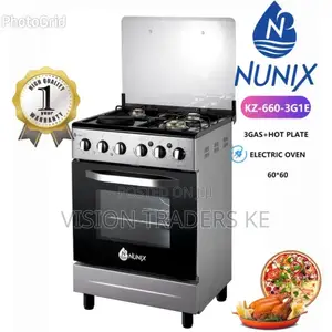60*60 Nunix 3+1 Standing Cooker With Electric Oven