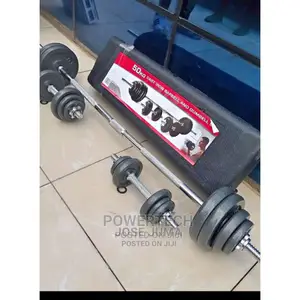 50kg Dumbells With Barbell