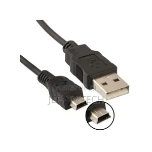 USB 2.0 AM to Mini 5pin USB Cable, Length: 1.5m(Black)