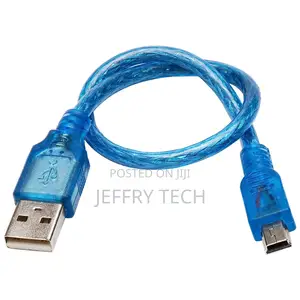 Blue Short USB 2.0 a Male to Mini 5pin B Male Data Charging