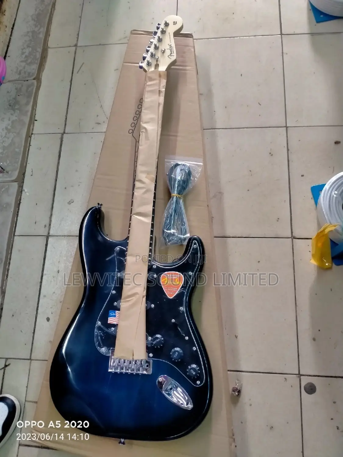 Fender Blue Black Guitar
