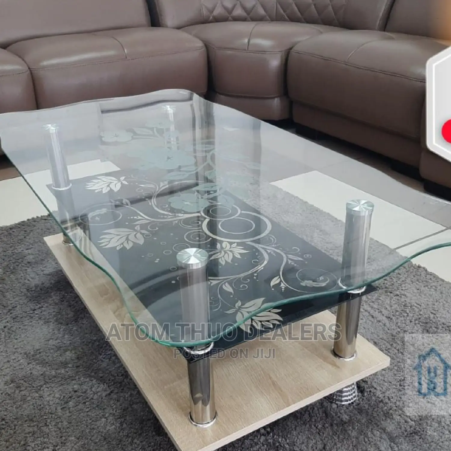 Coffee Glass Top Table,.