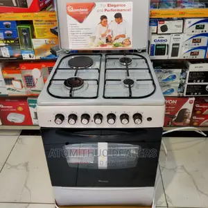 *Ramtons 60x60cm Standing Cooker 3gas 1 Electric Burners