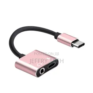 Type-C to 3.5mm Aux Earphone Adapter Charger Audio Cable