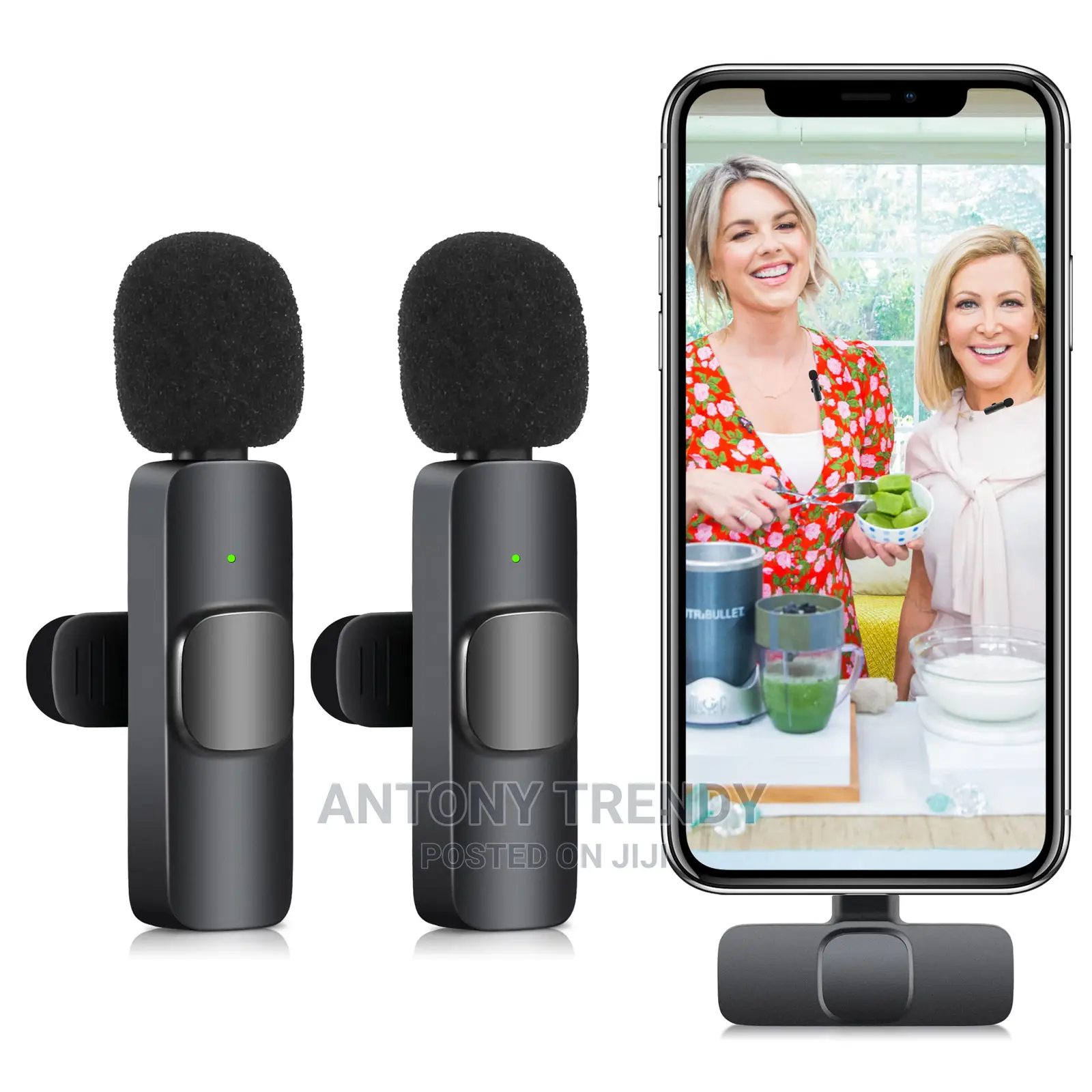 Wireless Microphone Clip Mic, Double Head
