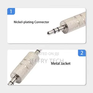 3.5mm Male to Male Audio Adapter, Metal Silver 3 Pole 3.5mm