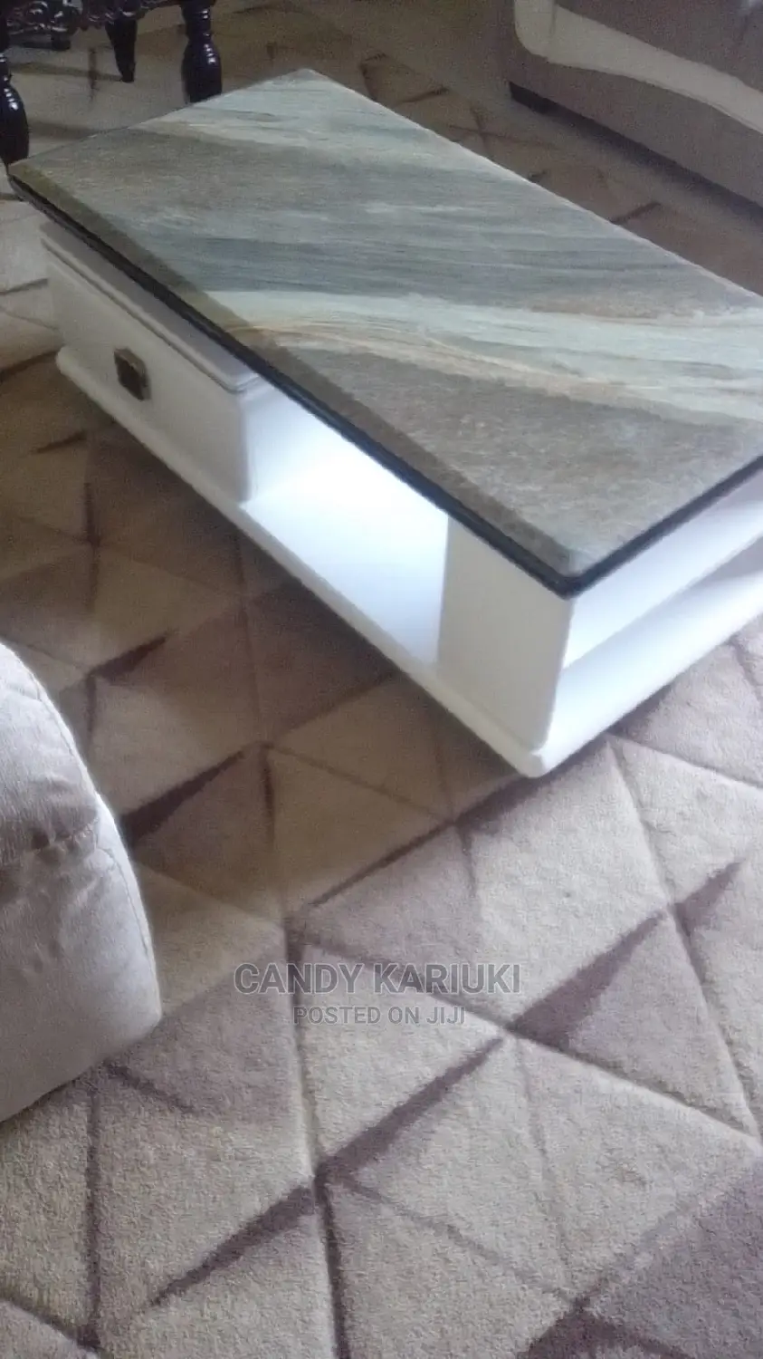 Modern Coffee Table With a Pure Marble Top
