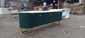 6ft Green Marble Tv Stand