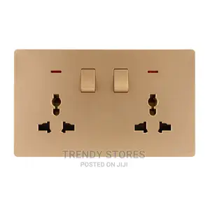 Linear 13A Double Socket Gold -  AC 250v~50/60hz