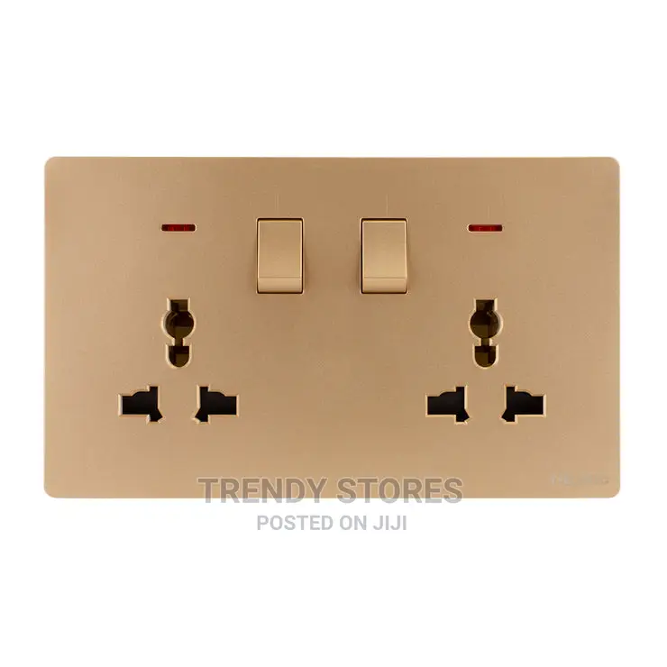 Linear 13A Double Socket Gold -  AC 250v~50/60hz