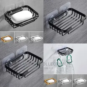 Free Punch Wall-Mounted Aluminum Drain Soap Dish Holder