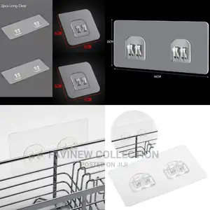 Heavy Duty Clear Adhesive Waterproof Wall Hooks/Stickers
