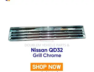 Front Grill Nissan QD32 Chrome /Black