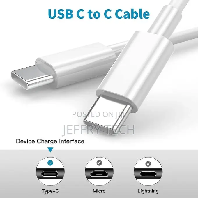 iPad, Macbook, Android USB-C to USB C Cable (Type C)-X2