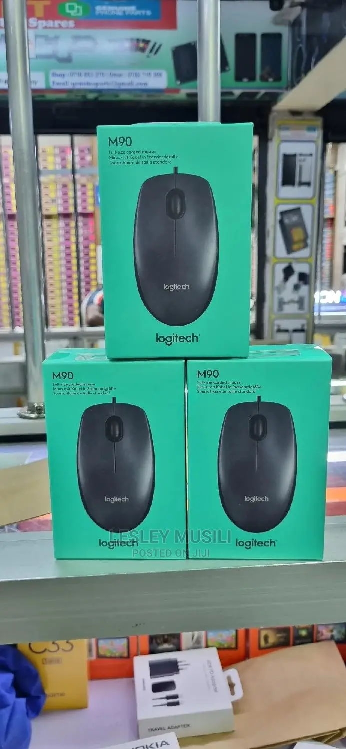 Logitech Wired Mouse M90 Black USB