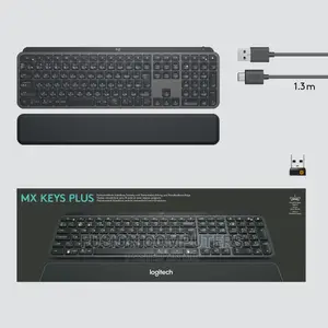 LOGITECH Mx Keys Wireless Illuminated Rechargeable Keyboard