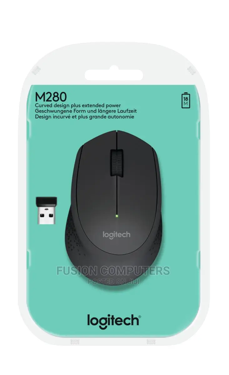 LOGITECH Wireless Mouse M280-Black 2.4ghz